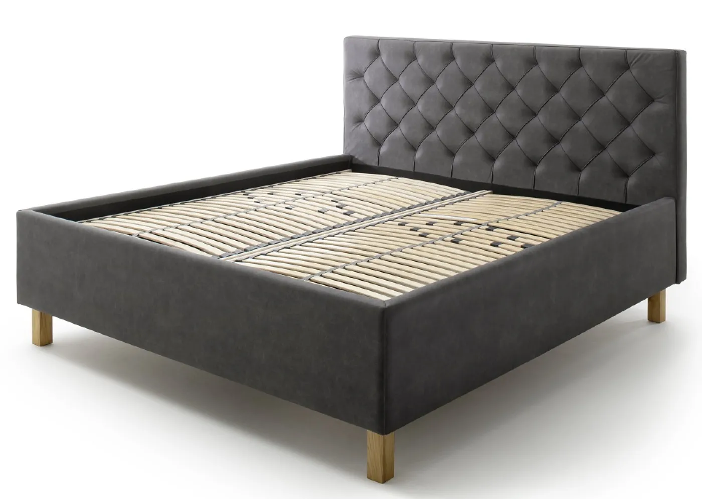 Polsterbett San Remo inkl. Bettkasten | anthrazit | 160/180 x 200 cm | verschiedene Größen