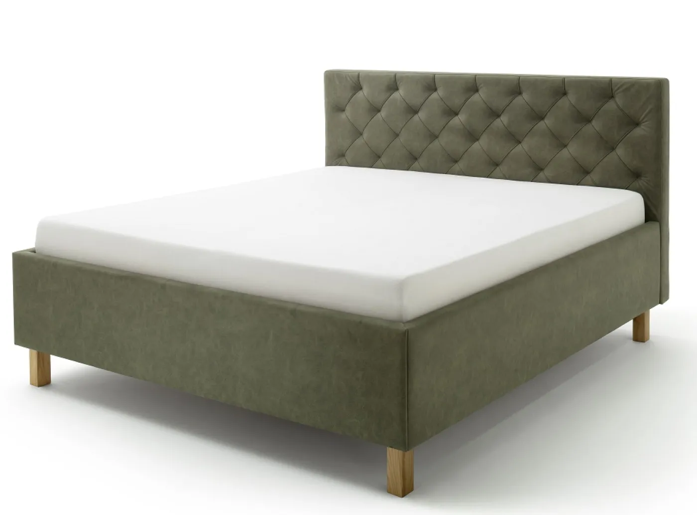 Polsterbett San Remo inkl. Bettkasten | grün | 160/180 x 200 cm | verschiedene Größen