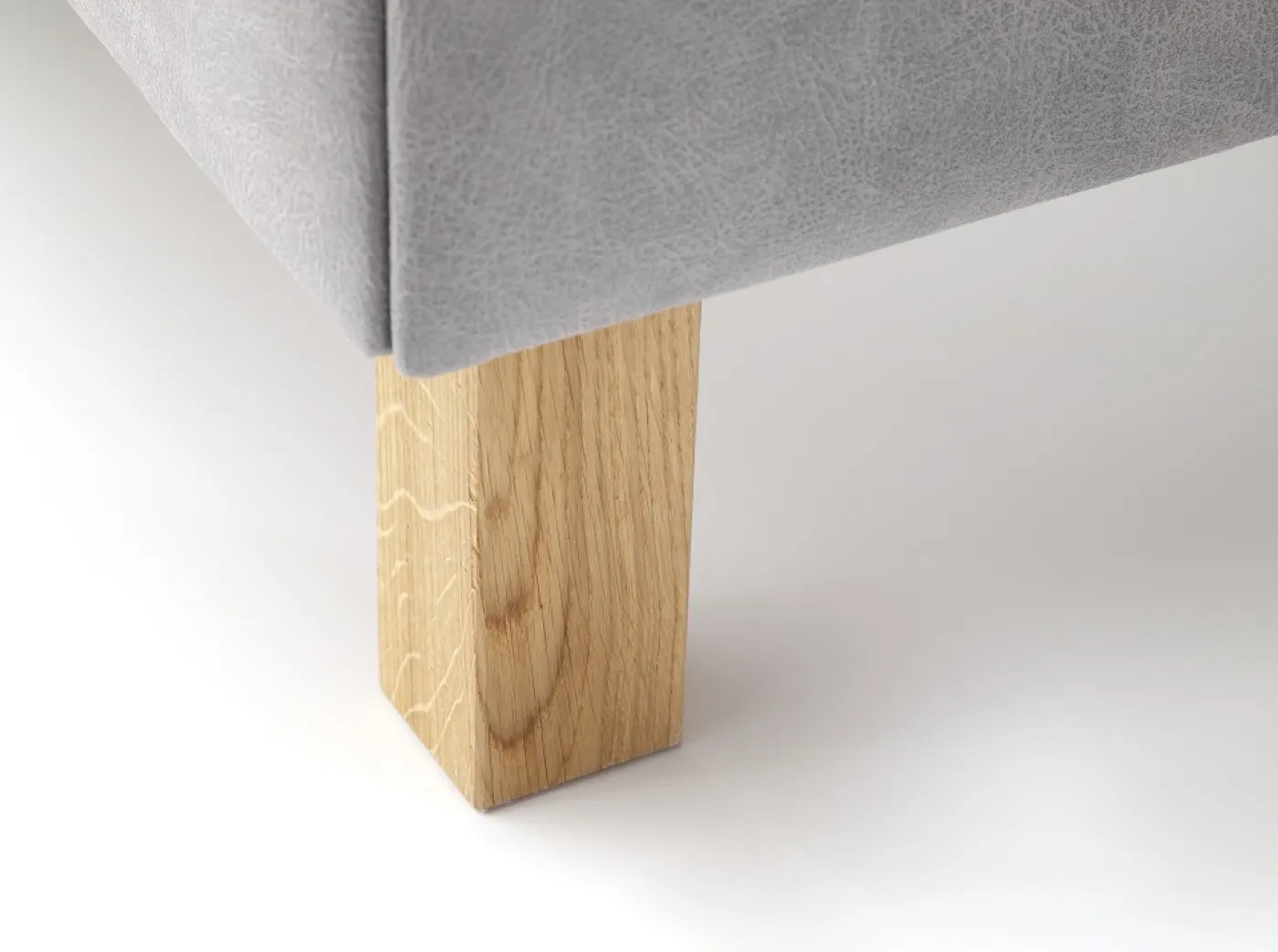 Polsterbett San Remo inkl. Bettkasten | hellgrau | 160 x 200 cm