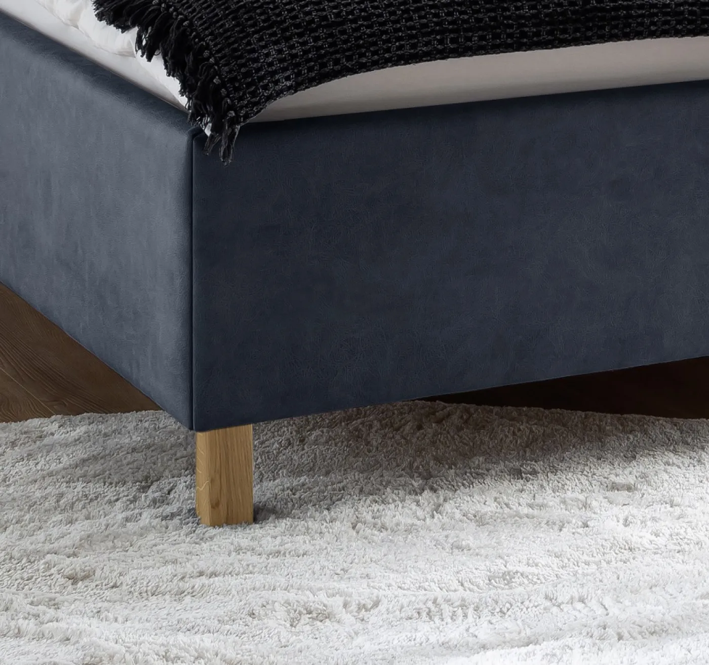 Polsterbett San Remo inkl. Bettkasten | taubenblau | 160 x 200 cm