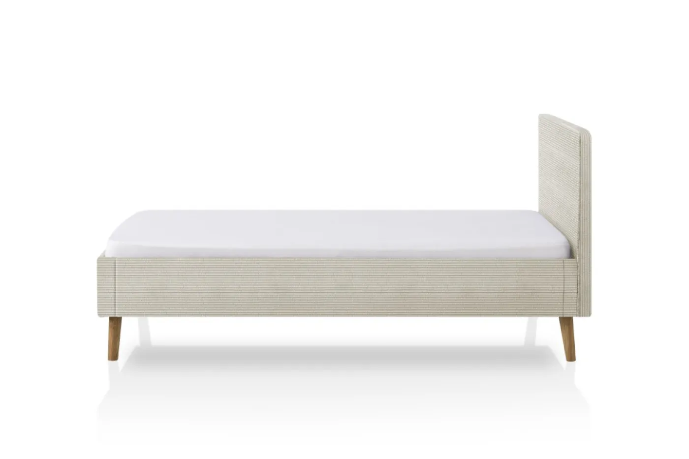 Polsterbett Twister | Cord | beige | 140 x 200 cm