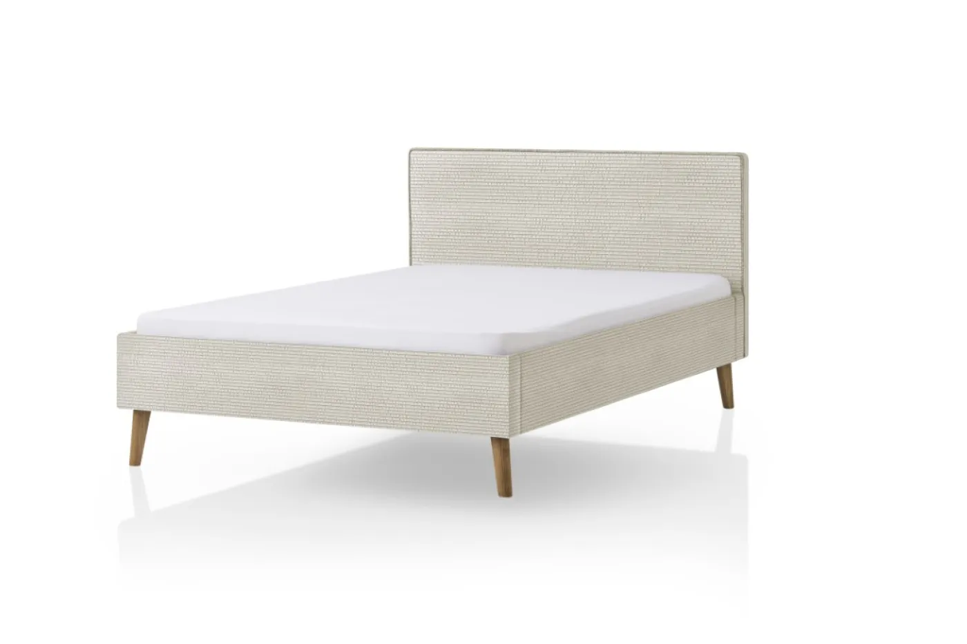 Polsterbett Twister | Cord | beige | 140 x 200 cm