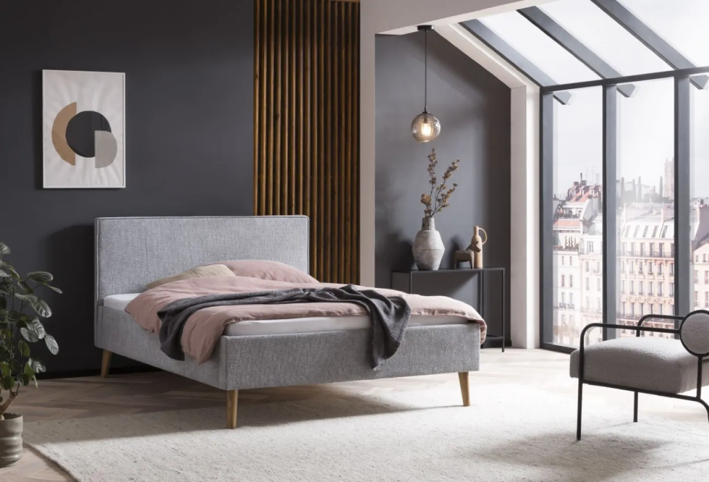 Polsterbett Twister | grau | 140/180 x 200 cm | verschiedene Größen