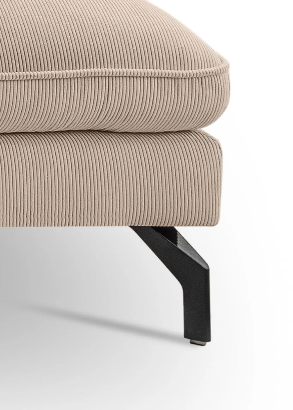 Polstersofa Toronto U-Form rechts | 202cm | Webstoff | beige