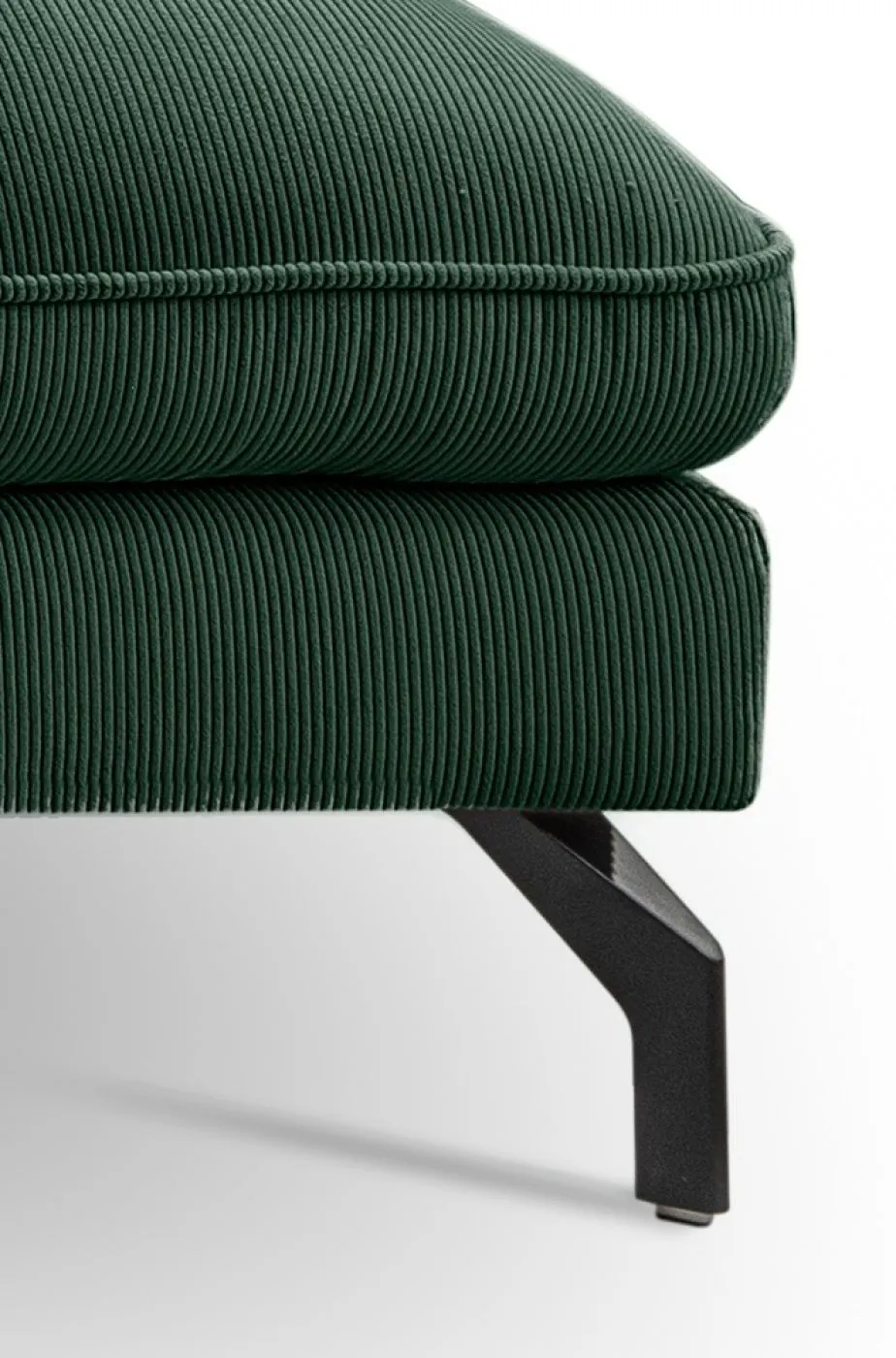 Polstersofa Toronto U-Form rechts | 202cm | Webstoff | smaragdgrün