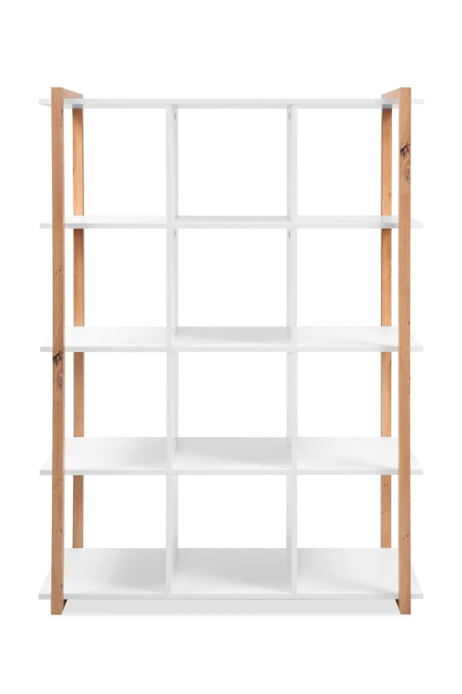 Regal Denver | mit 12 Fächer | weiß / Artisan Eiche