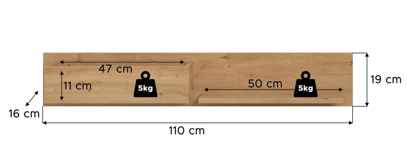 Regal Hängeregal Drive | Artisan Oak