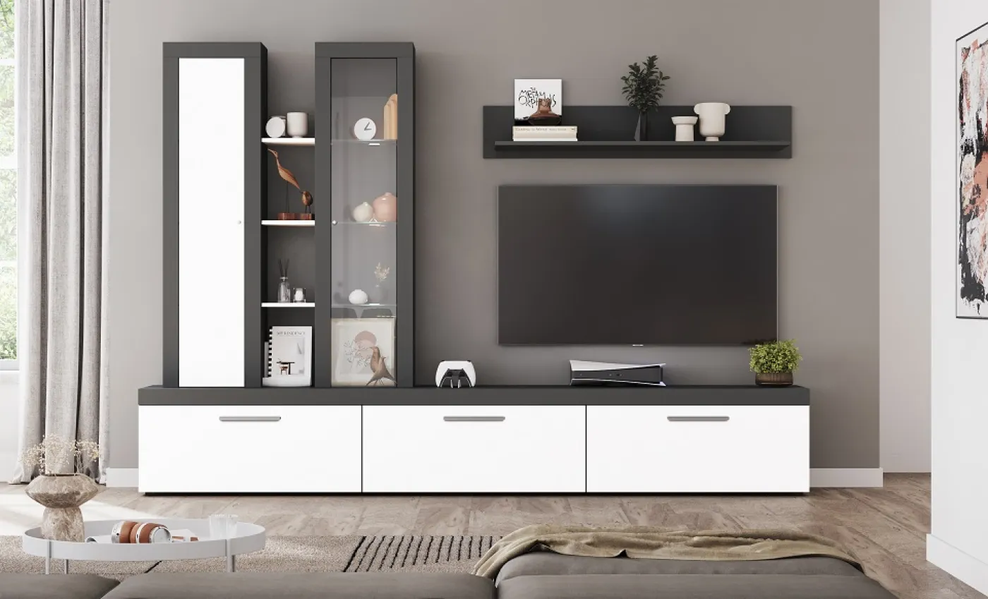 Regalschrank Highboard Orion | anthrazit grau