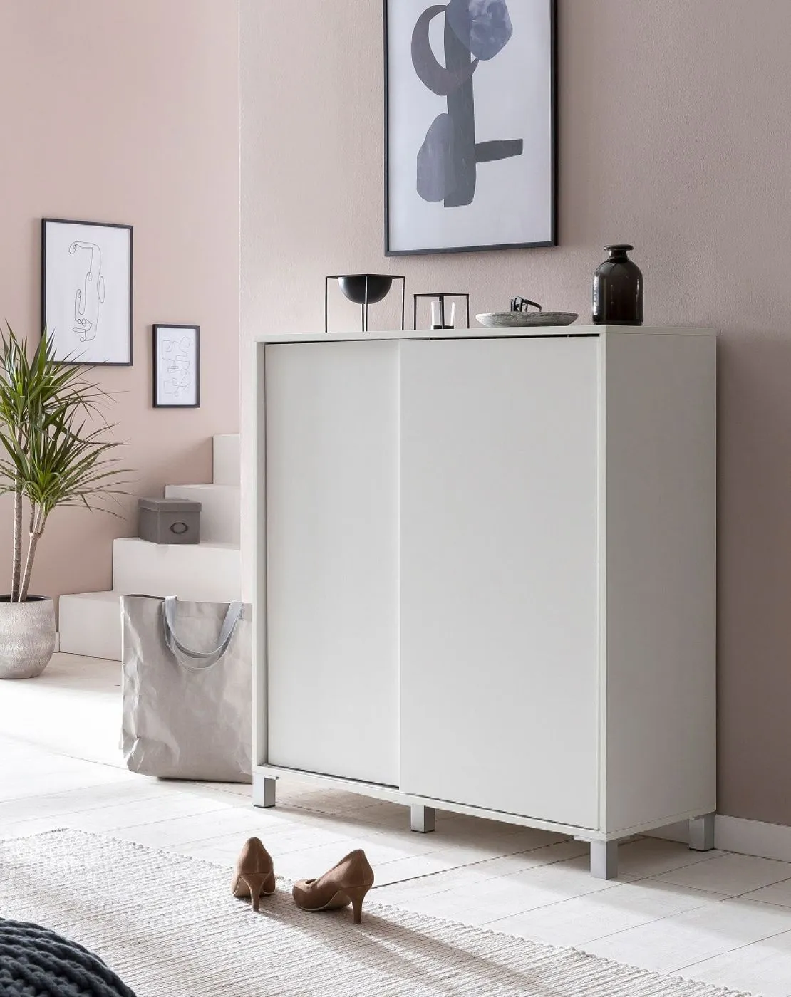 Schiebetürenschrank Lumen | mit 2 Türen | weiß