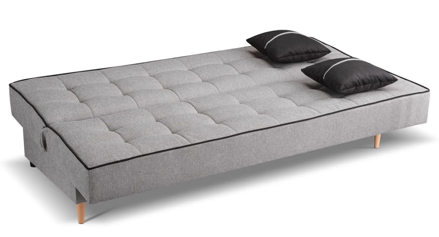 Schlafsofa 3-Sitzer Bono | 199cm | Strukturstoff | hellgrau