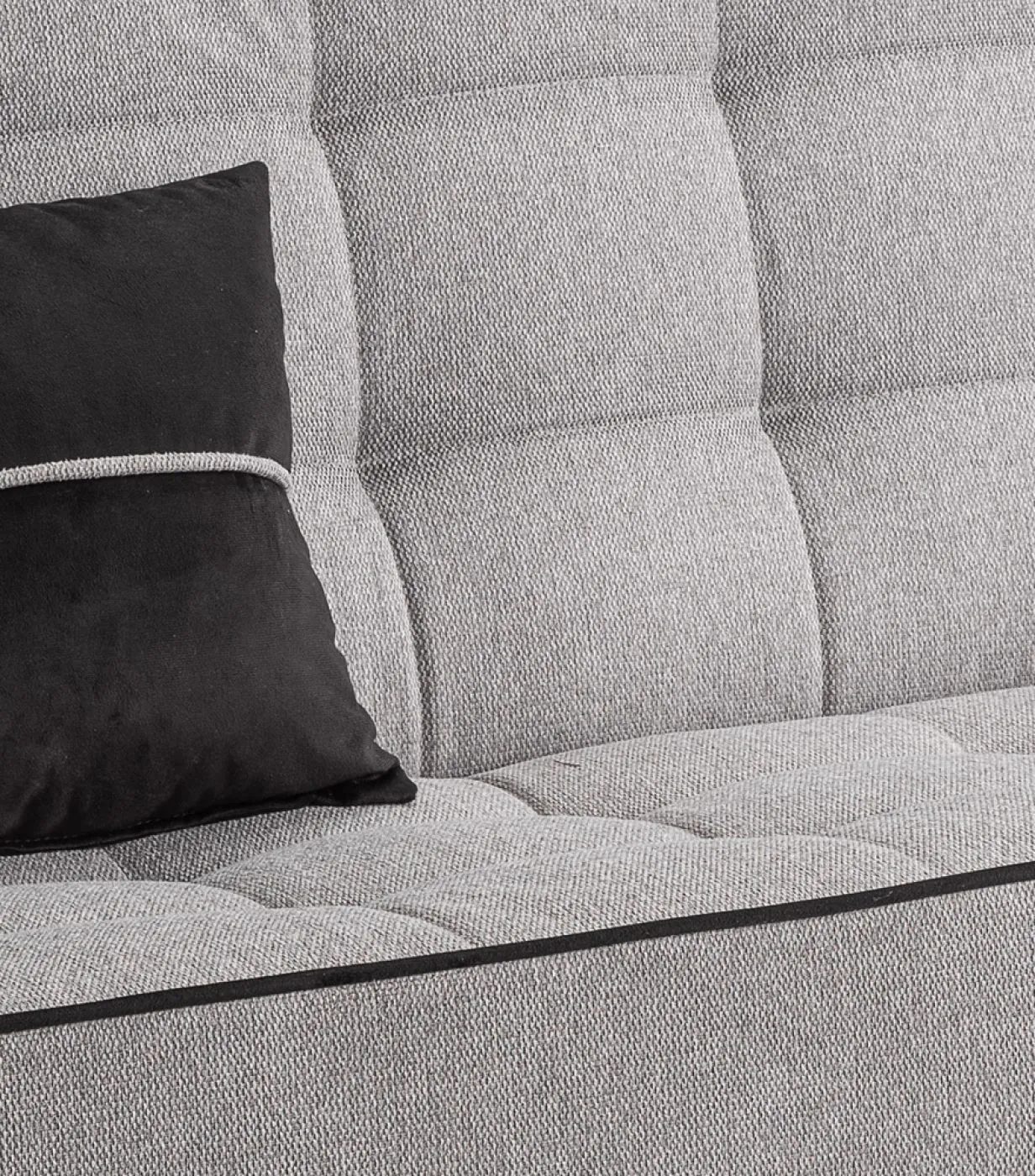 Schlafsofa 3-Sitzer Bono | 199cm | Strukturstoff | hellgrau