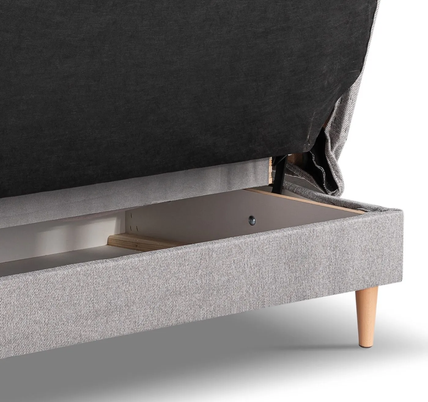 Schlafsofa 3-Sitzer Bono | 199cm | Strukturstoff | hellgrau