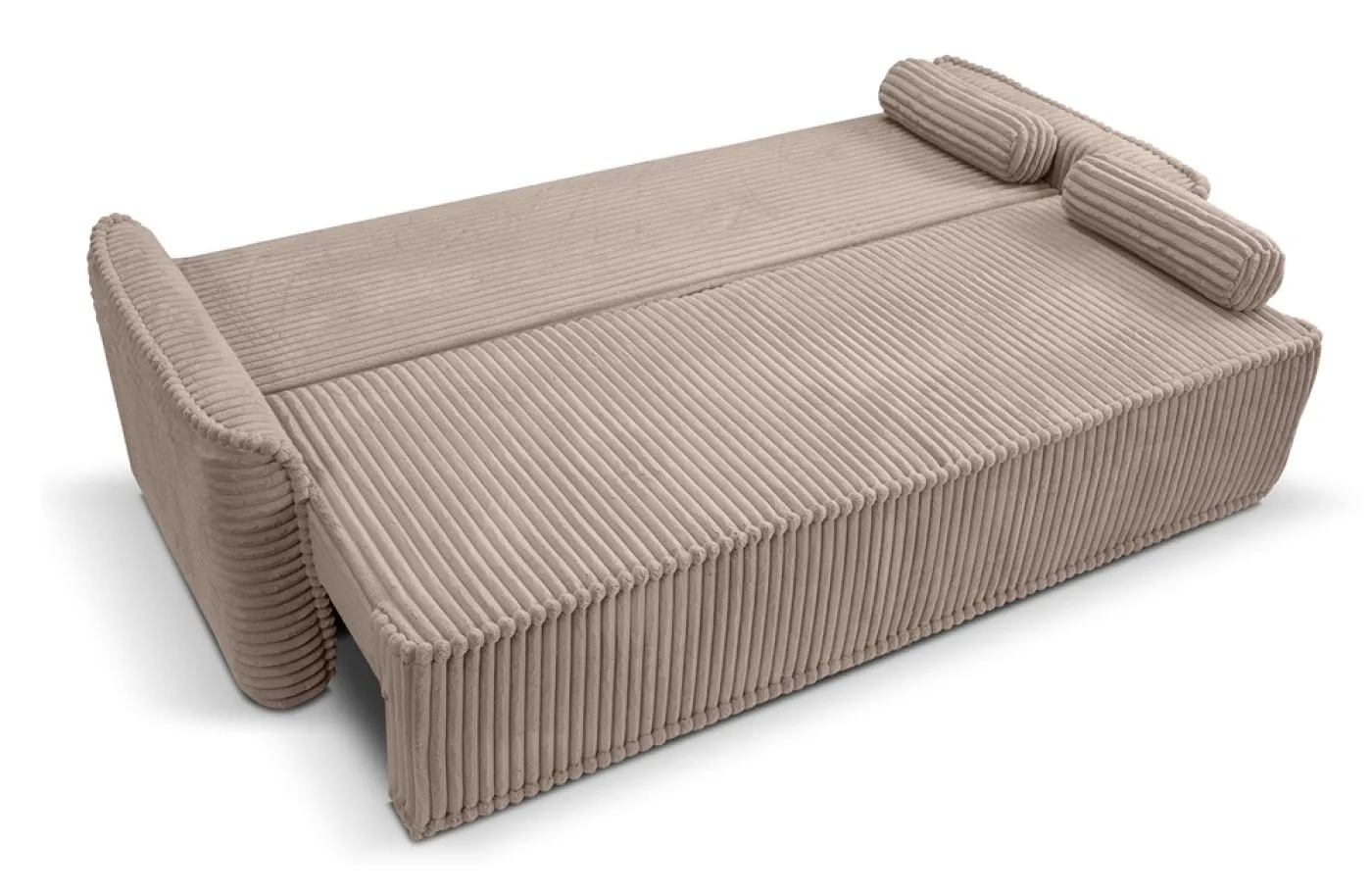 Schlafsofa 3-Sitzer Grubs | 225cm | Cord | grau-beige