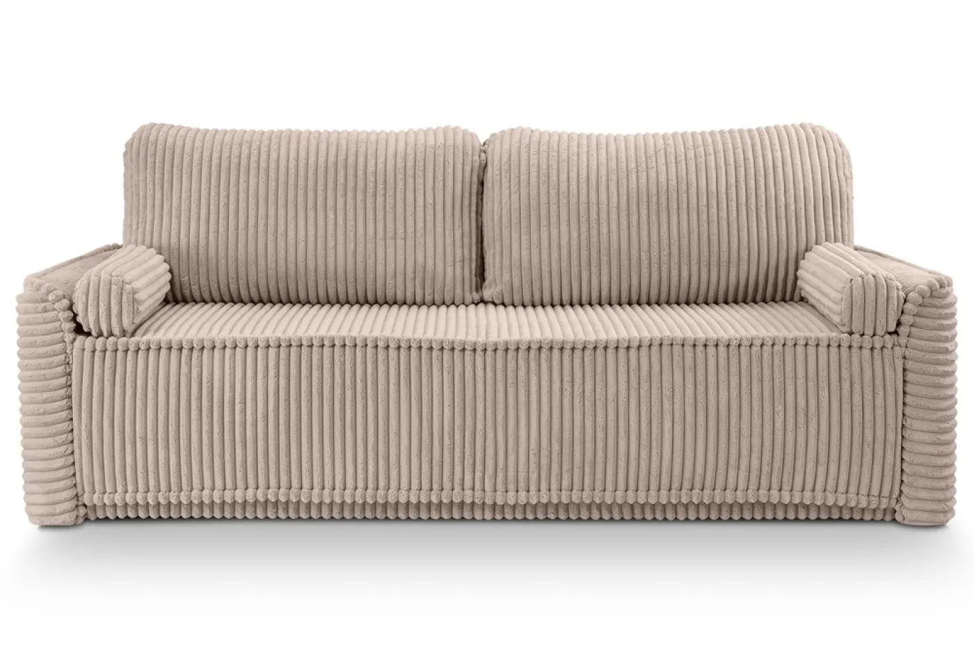 Schlafsofa 3-Sitzer Grubs | 225cm | Cord | grau-beige
