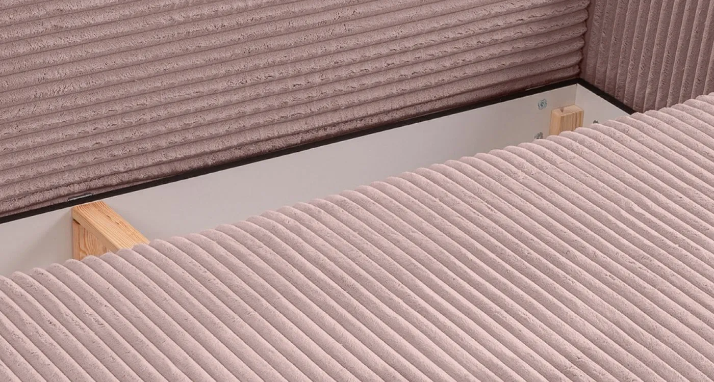 Schlafsofa 3-Sitzer Grubs | 225cm | Cord | rosa