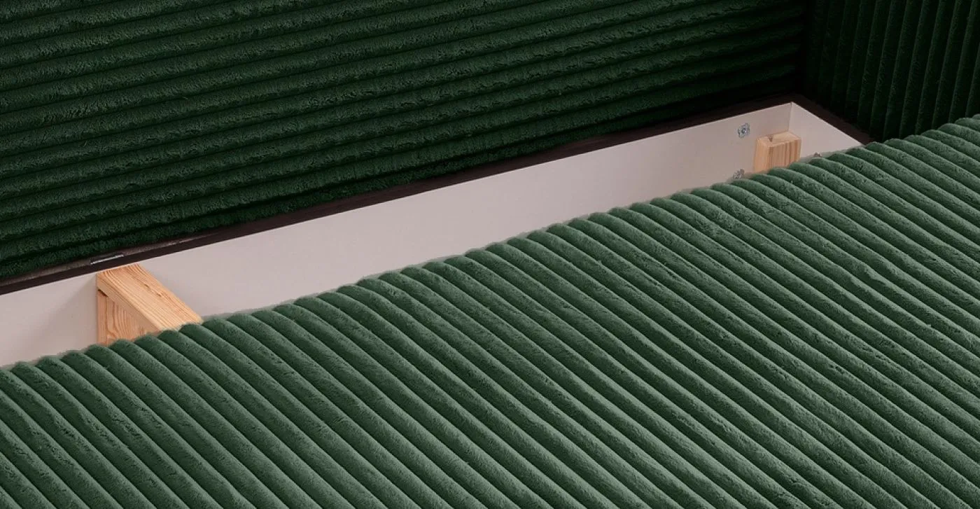 Schlafsofa 3-Sitzer Grubs | 225cm | Cord | smaragdgrün