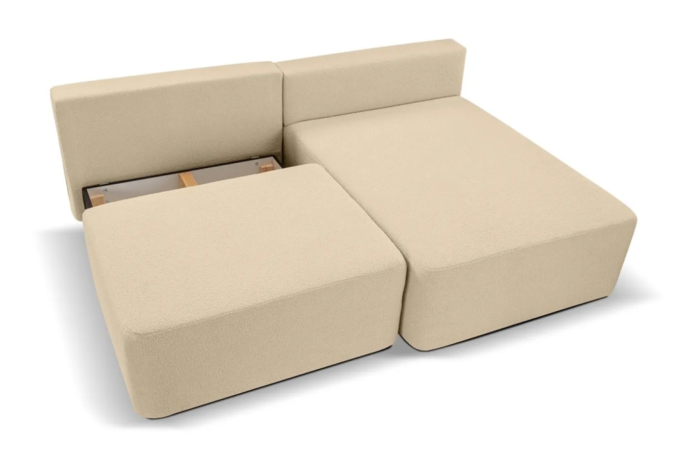 Schlafsofa Amsterix L-Form rechts | 213cm | Cord | beige