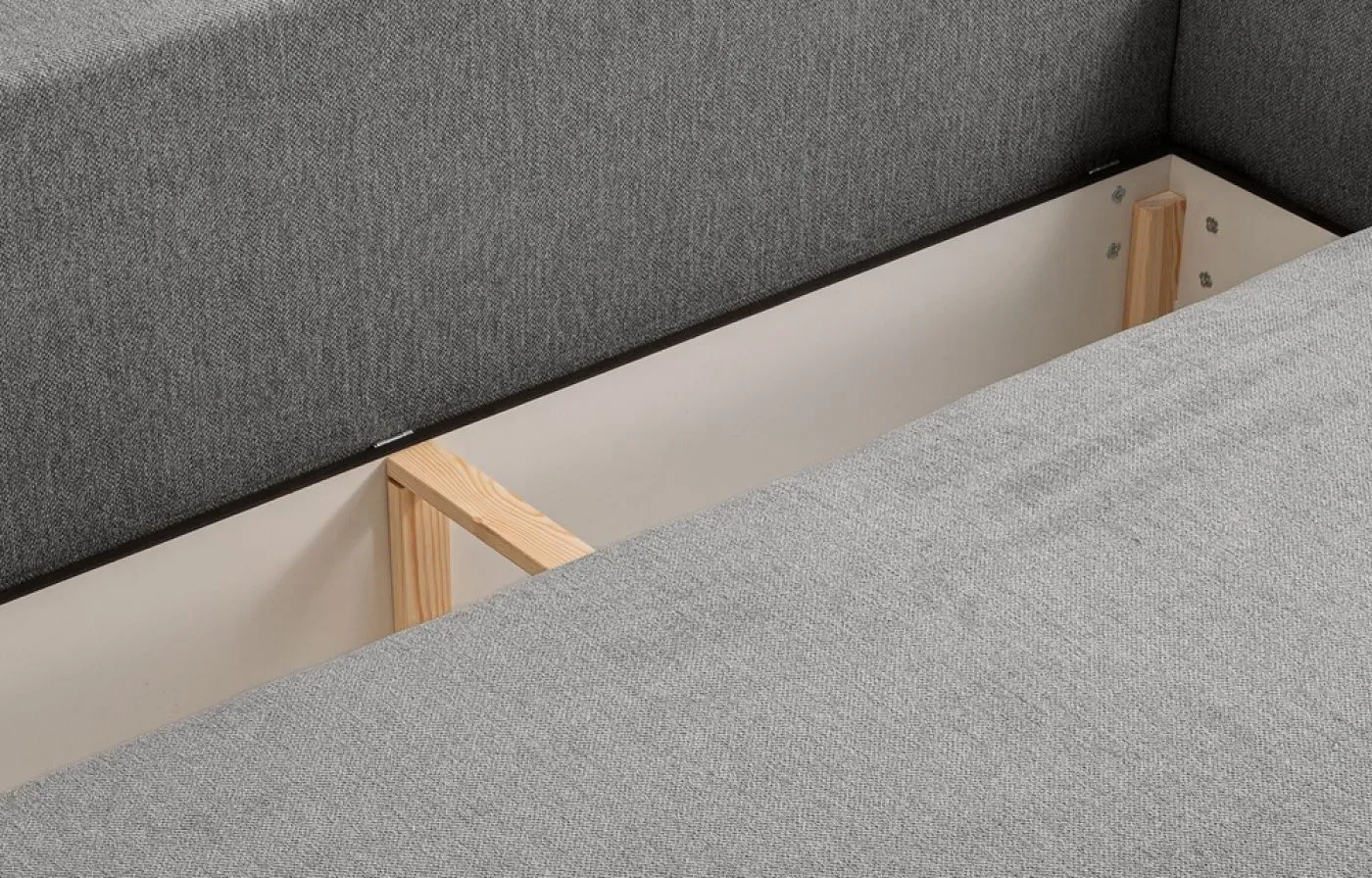 Schlafsofa Diana 3-Sitzer | 231cm | Strukturstoff | grau