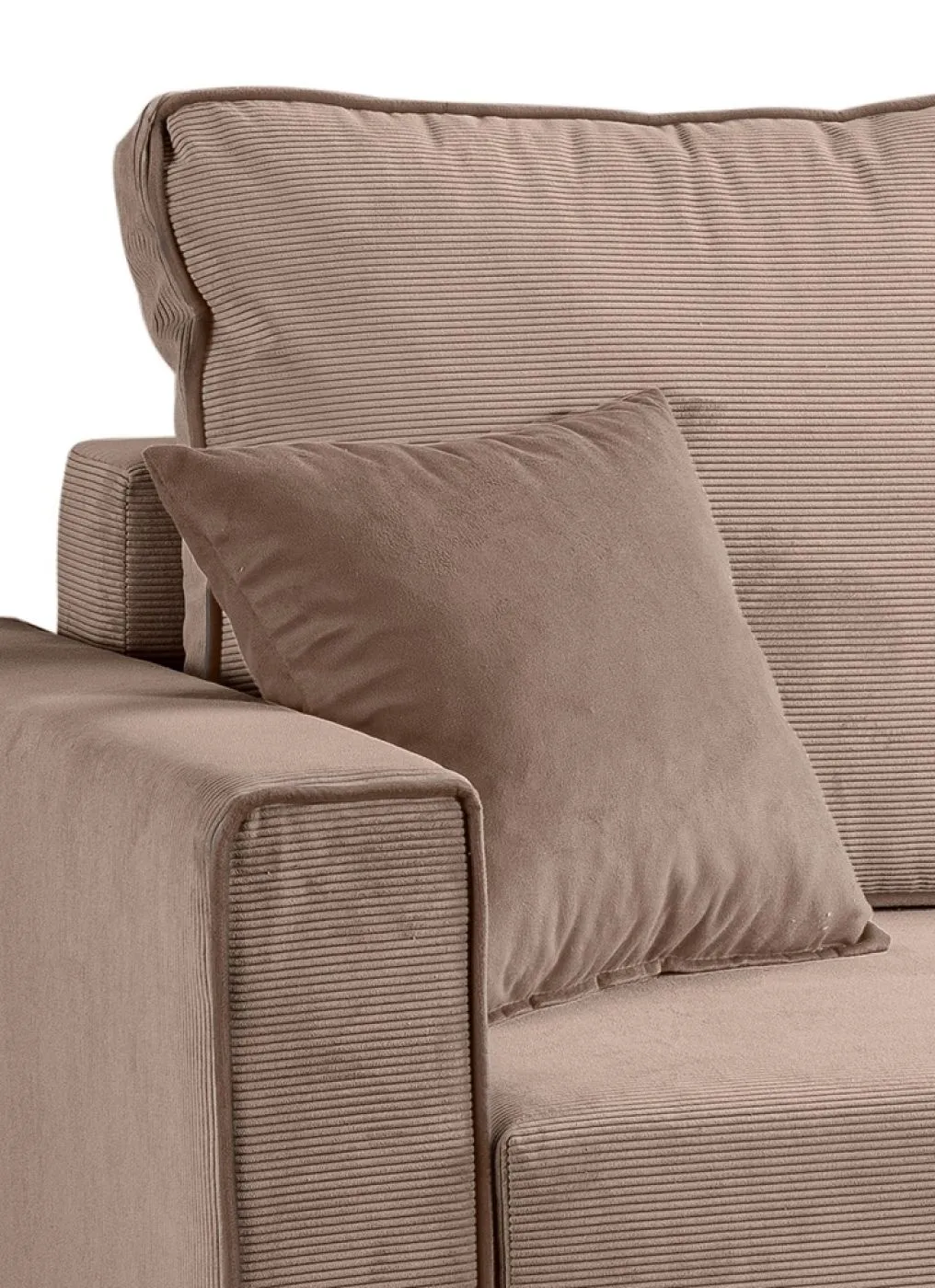 Schlafsofa Marti L-Form rechts | 230cm | Cord | altrosa