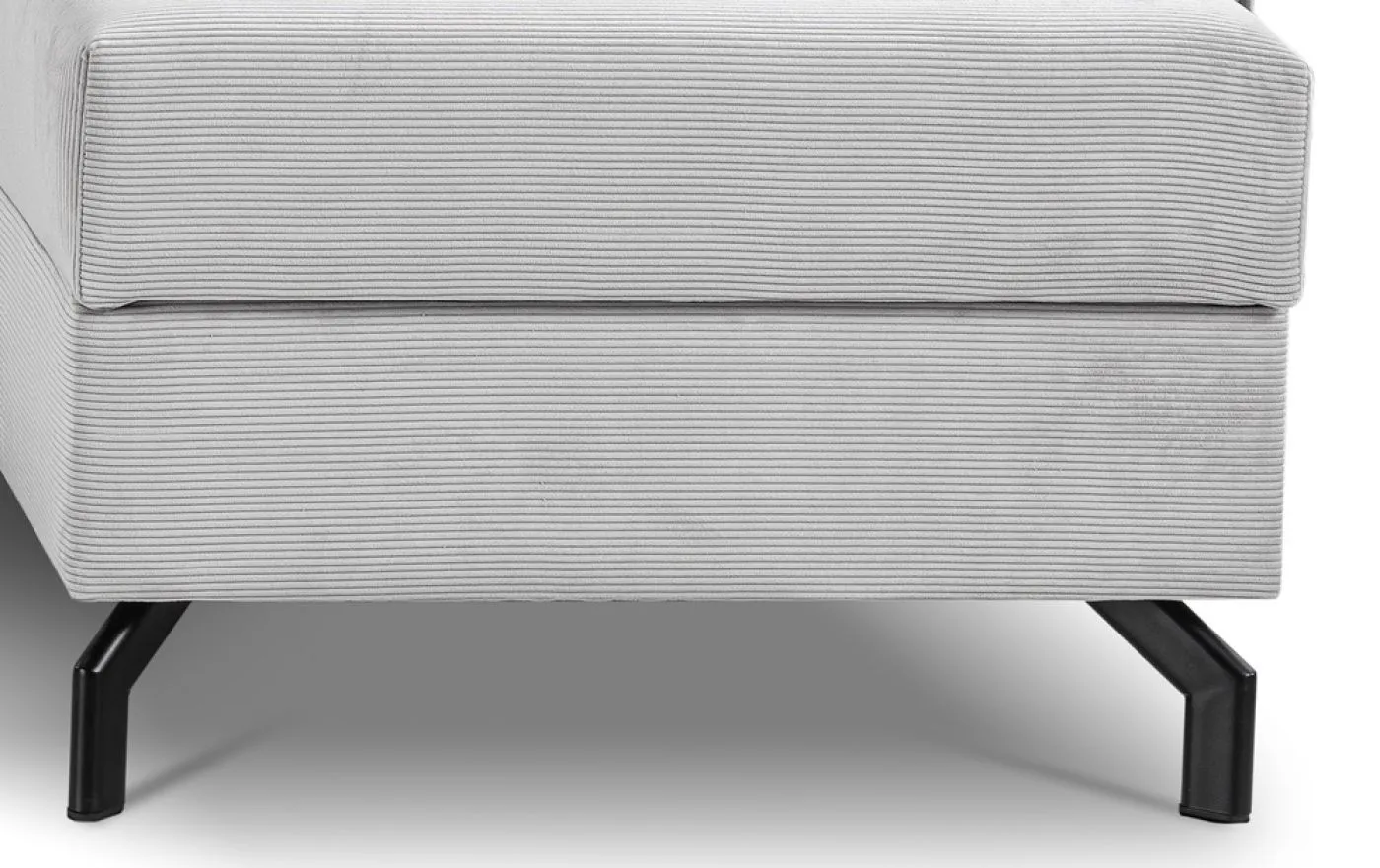 Schlafsofa Marti L-Form rechts | 230cm | Cord | hellgrau