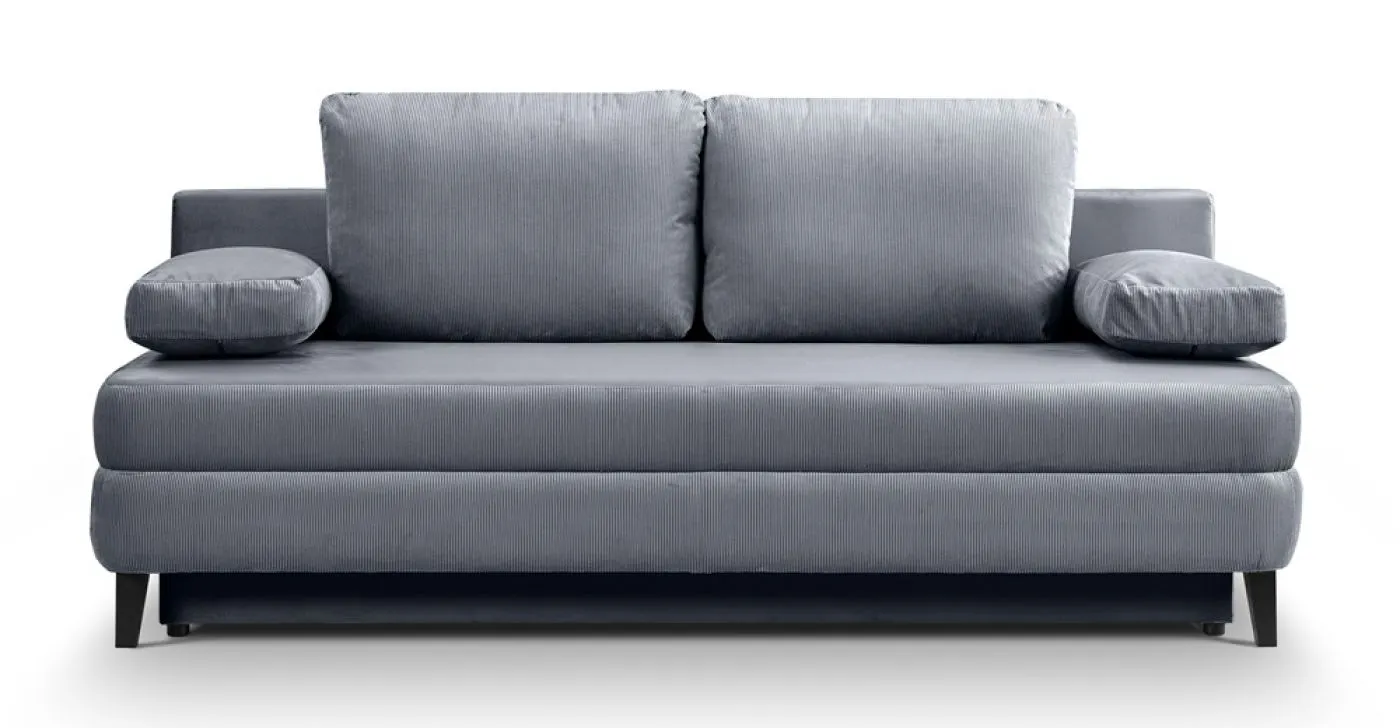 Schlafsofa Sorto 2,5-Sitzer | 200cm | Cord | blau-grau