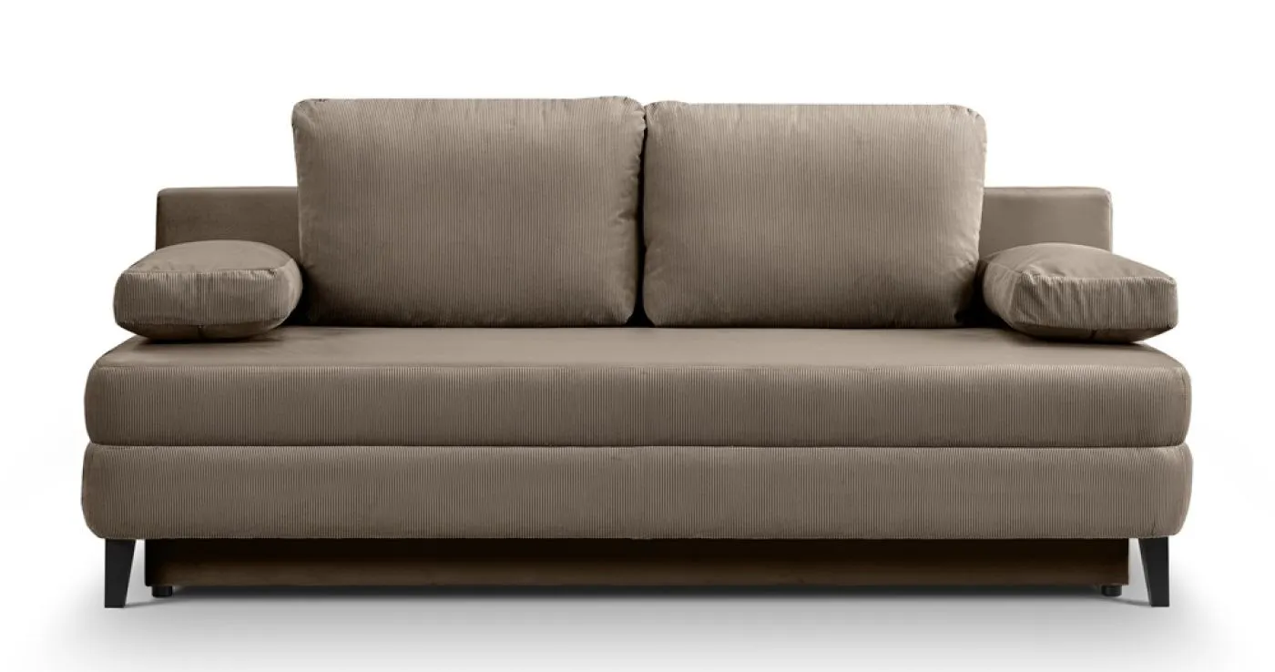 Schlafsofa Sorto 2,5-Sitzer | 200cm | Cord | braun-beige