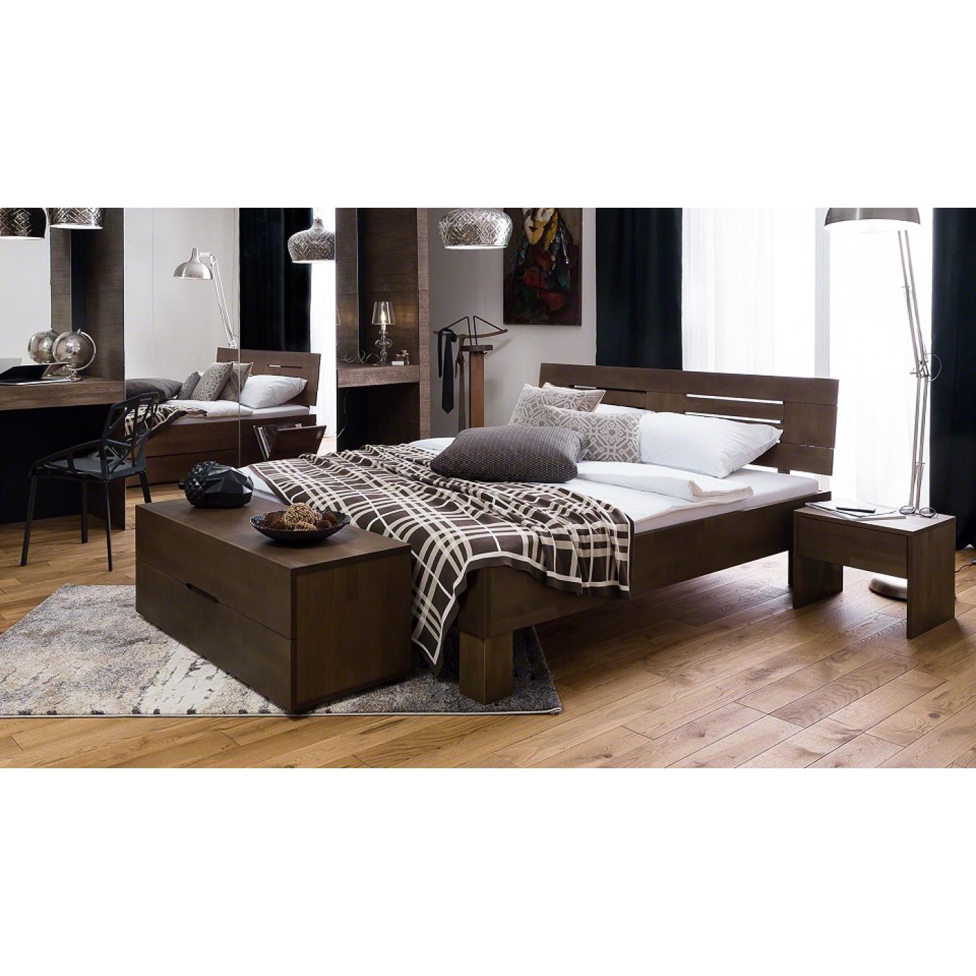 Schlafzimmer Kommode Daisy | mit 2 Schubkästen | Buche massiv | wenge lackiert