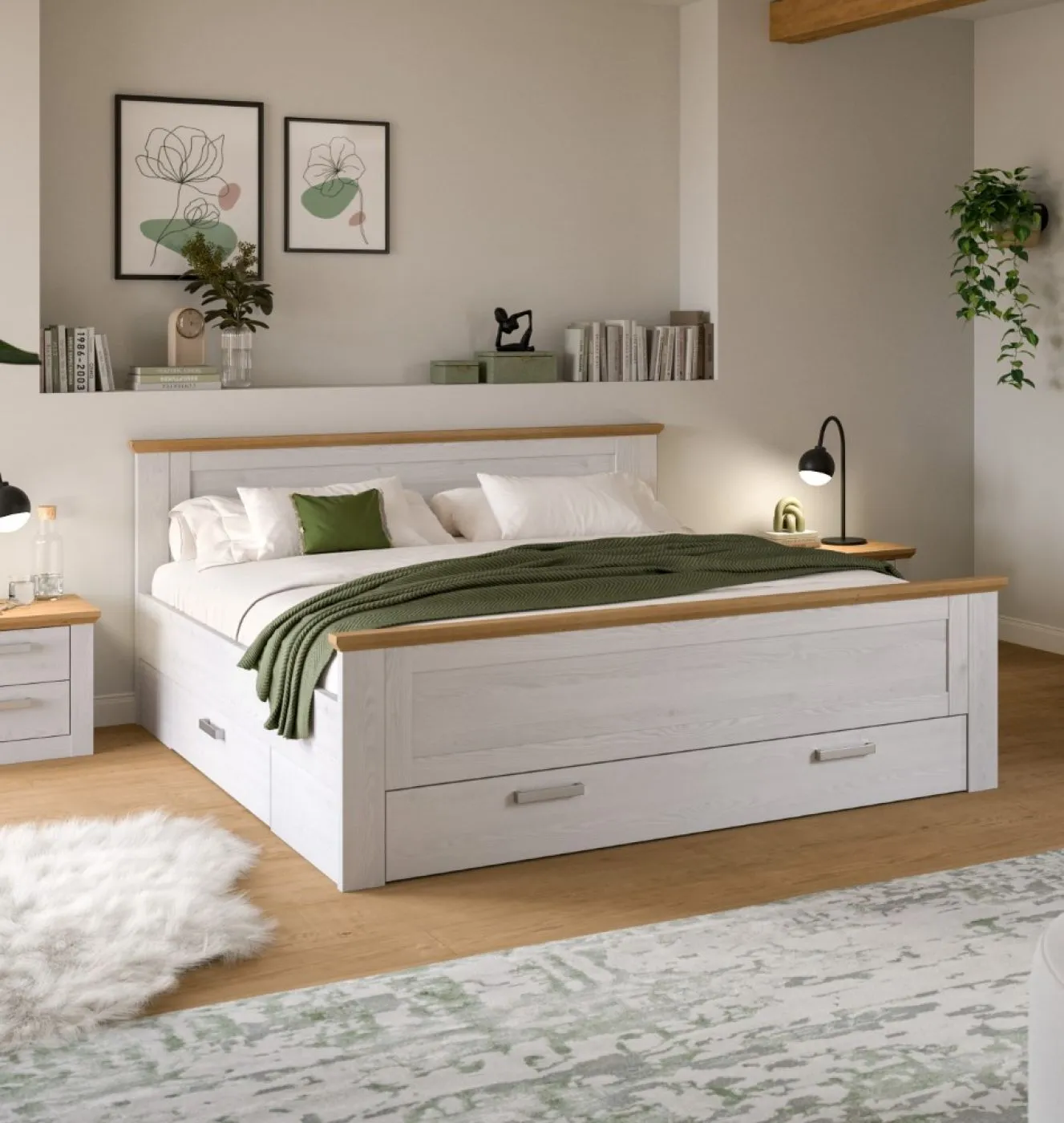 Schlafzimmer-Set Verona 2 | 4-teilig | mit Bettkastenauszügen | Artisan / Sibiu Lärche