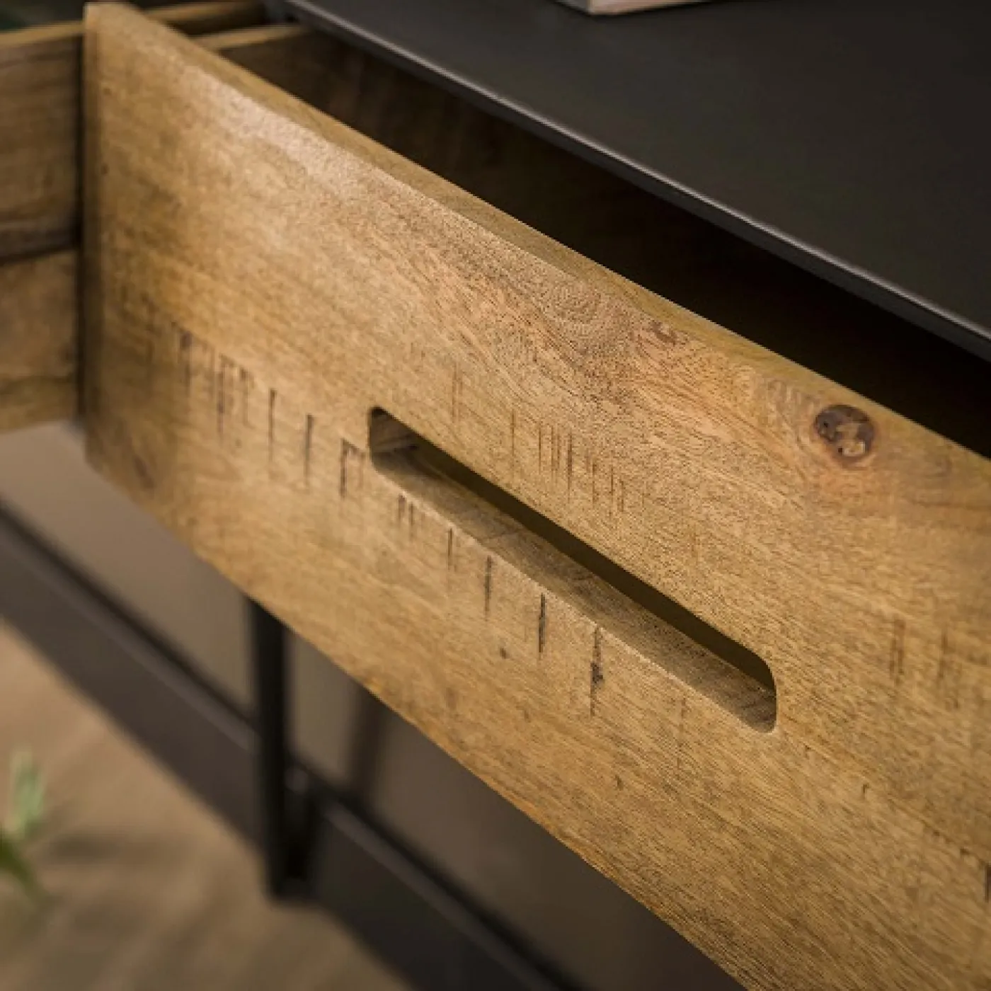 Schminktisch Kyo | mit Schubkästen | Mango massiv | weiß Antik