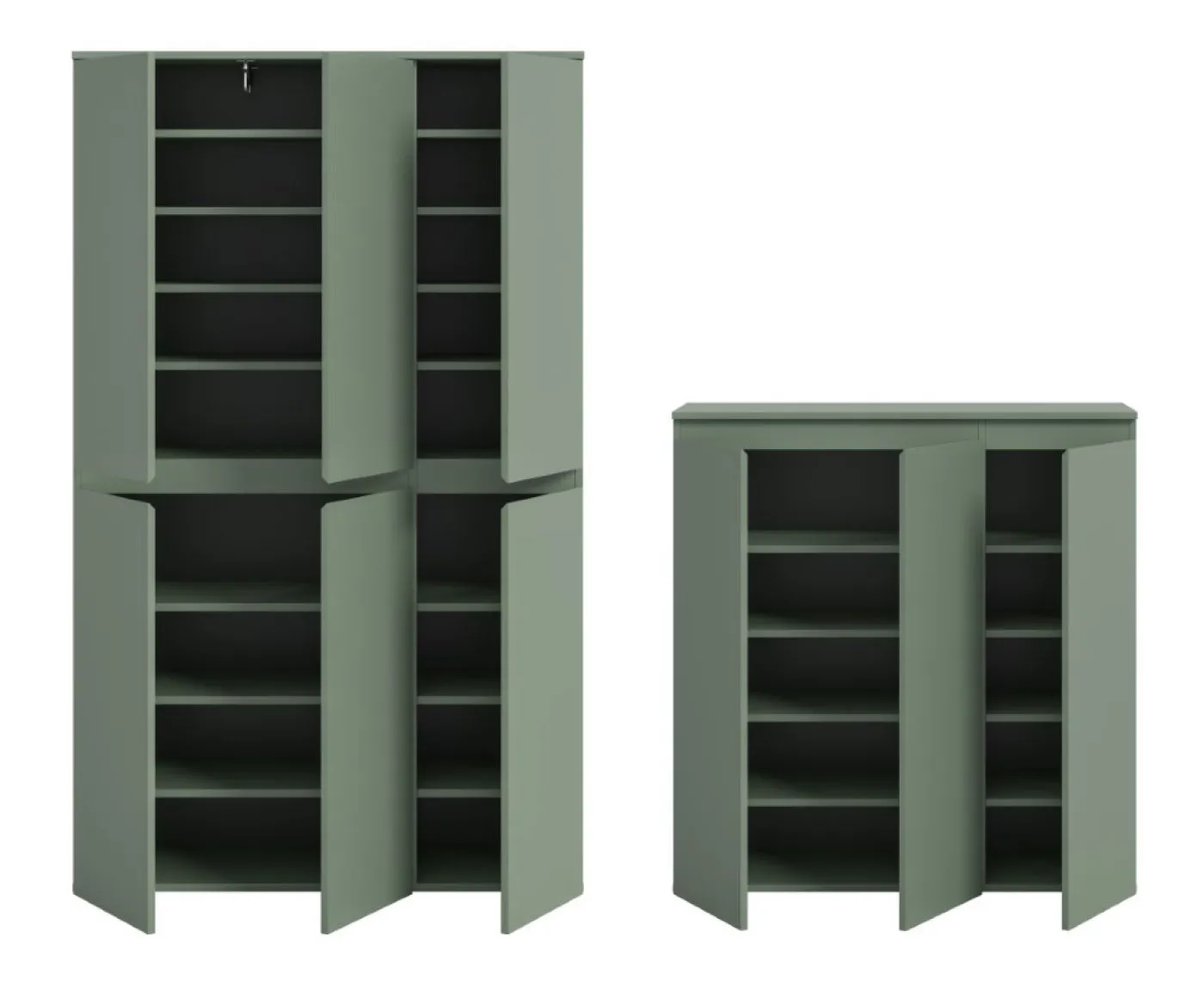 Schrankkombination Scarpa 2 | 2-teilig | Smoke green