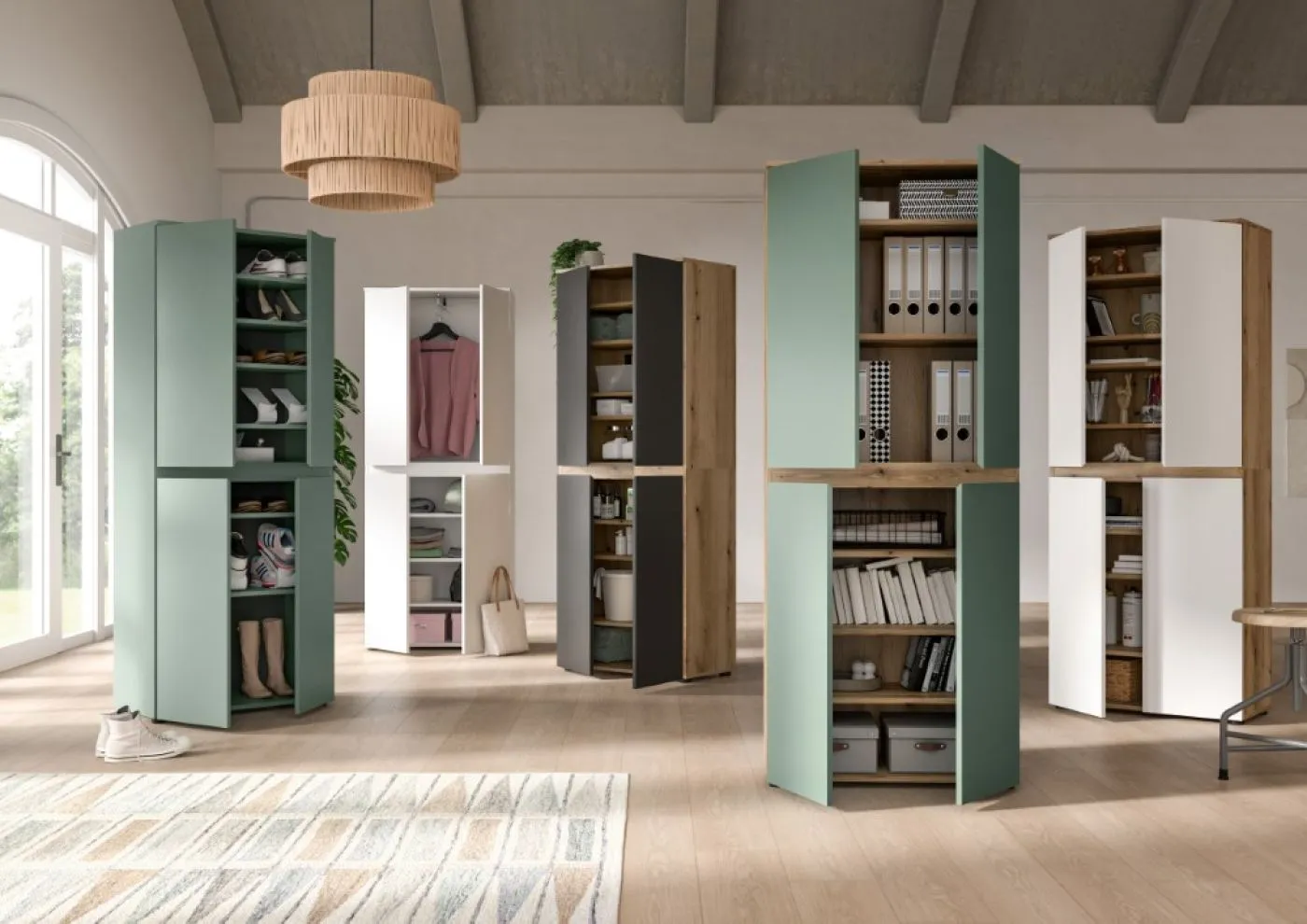 Schrankkombination Scarpa | 2-teilig | weiß