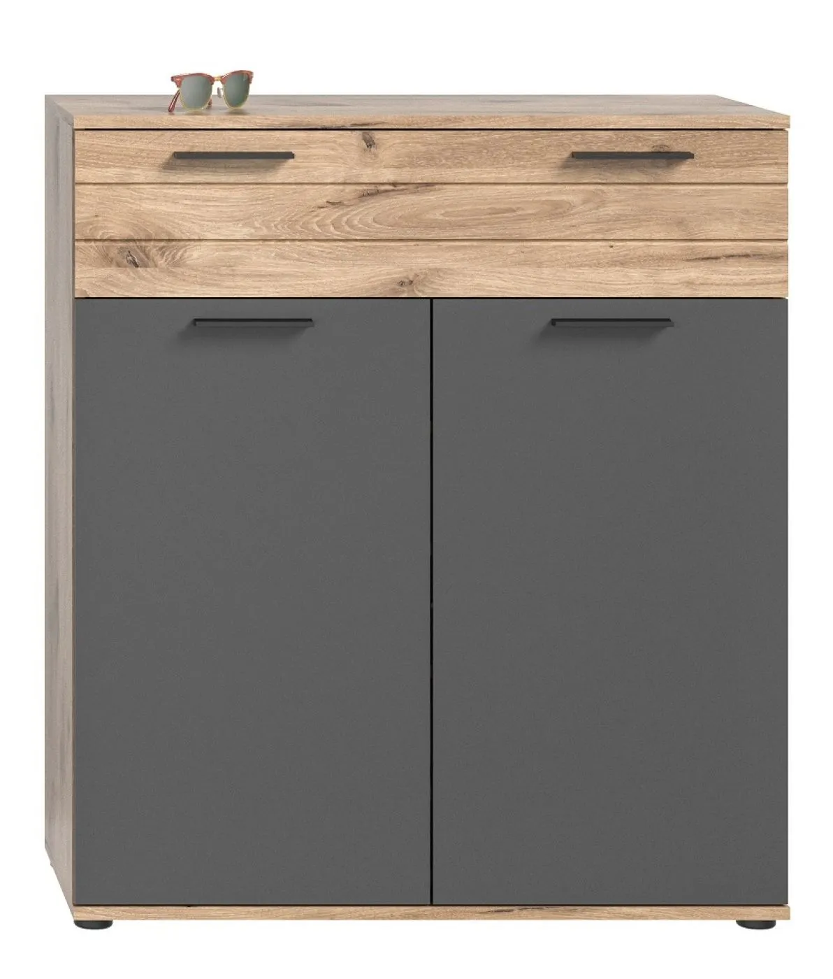 Schuhkommode Mason | Nox Oak / Basalt Grau