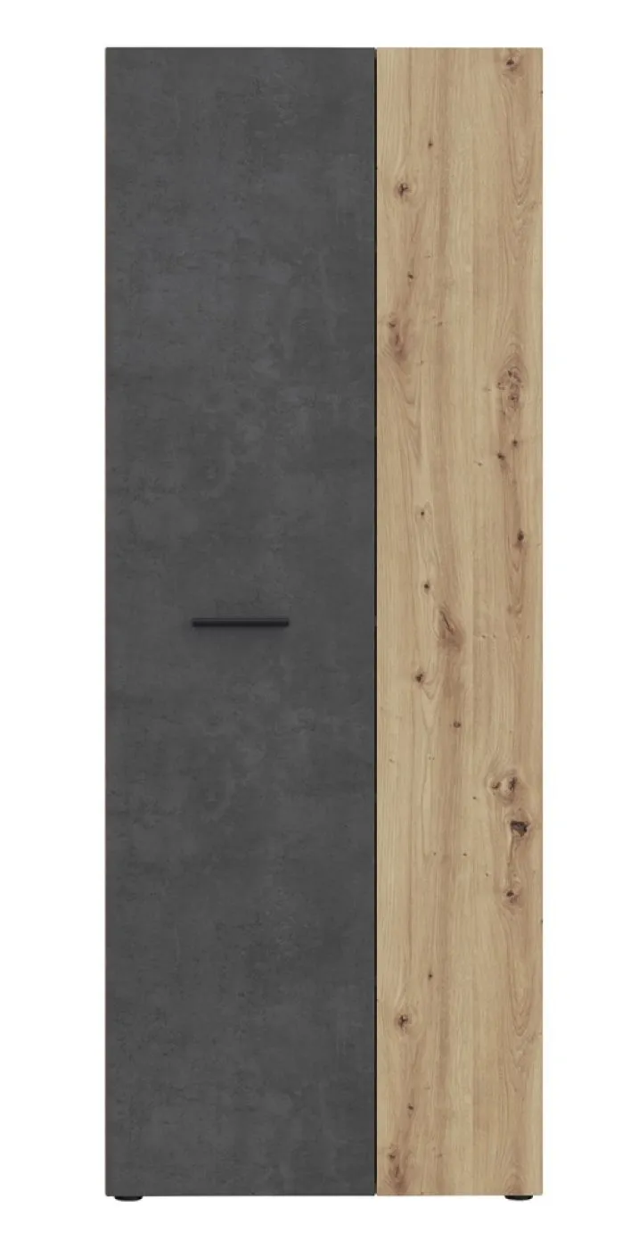 Schuhschrank Drehtürenschrank Net106 | 2-türig | Dunkelgrau / Artisan Eiche