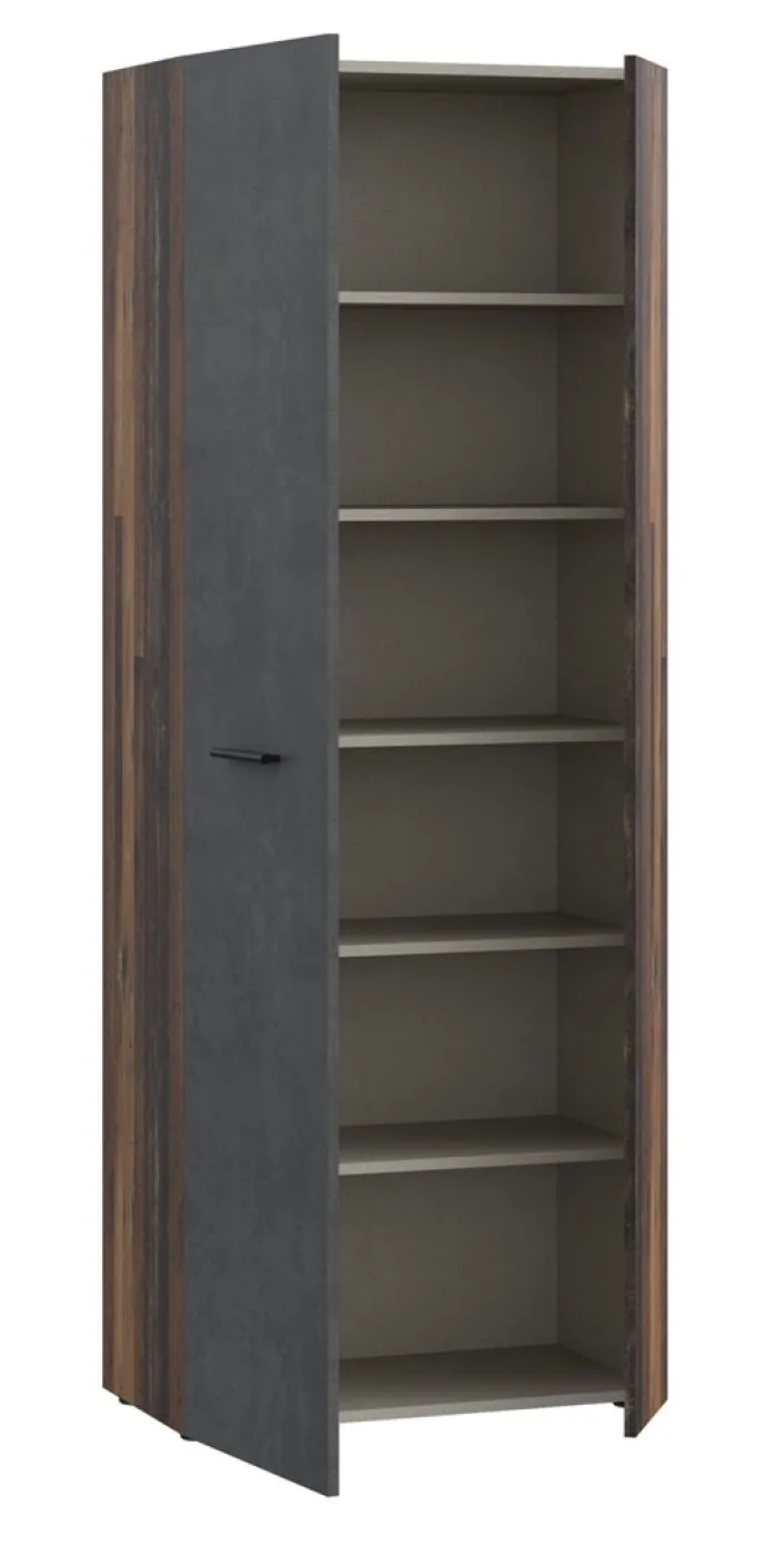 Schuhschrank Drehtürenschrank Net106 | 2-türig | Old Wood Vintage / Beton grau