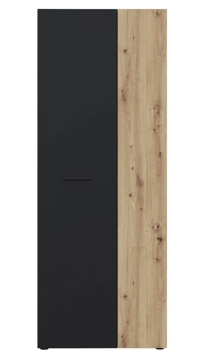 Schuhschrank Drehtürenschrank Net106 | 2-türig | schwarz / Artisan Eiche