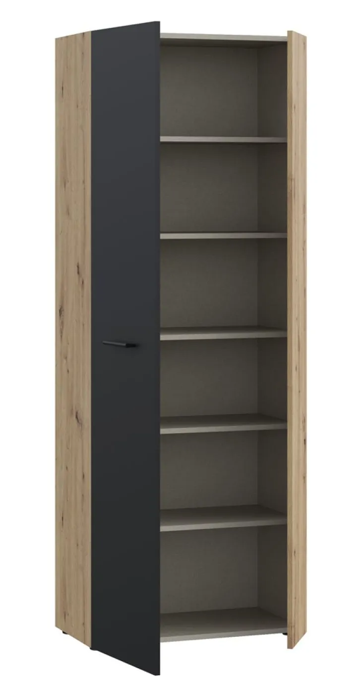 Schuhschrank Drehtürenschrank Net106 | 2-türig | schwarz / Artisan Eiche