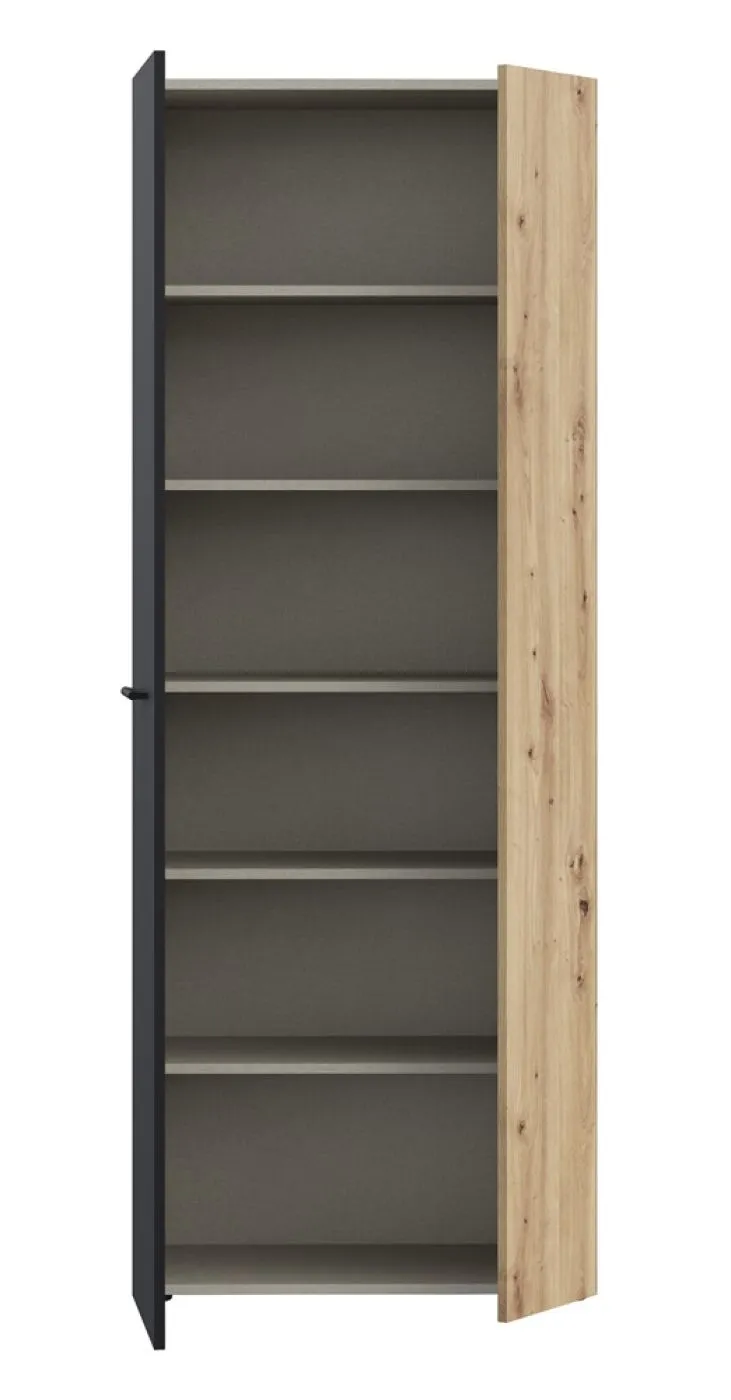 Schuhschrank Drehtürenschrank Net106 | 2-türig | schwarz / Artisan Eiche