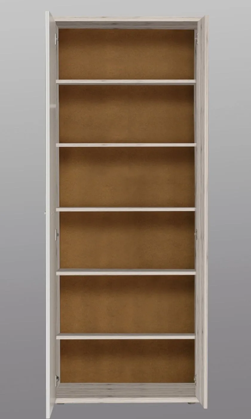 Schuhschrank Drehtürenschrank Net106 | 2-türig | weiß / Sandeiche