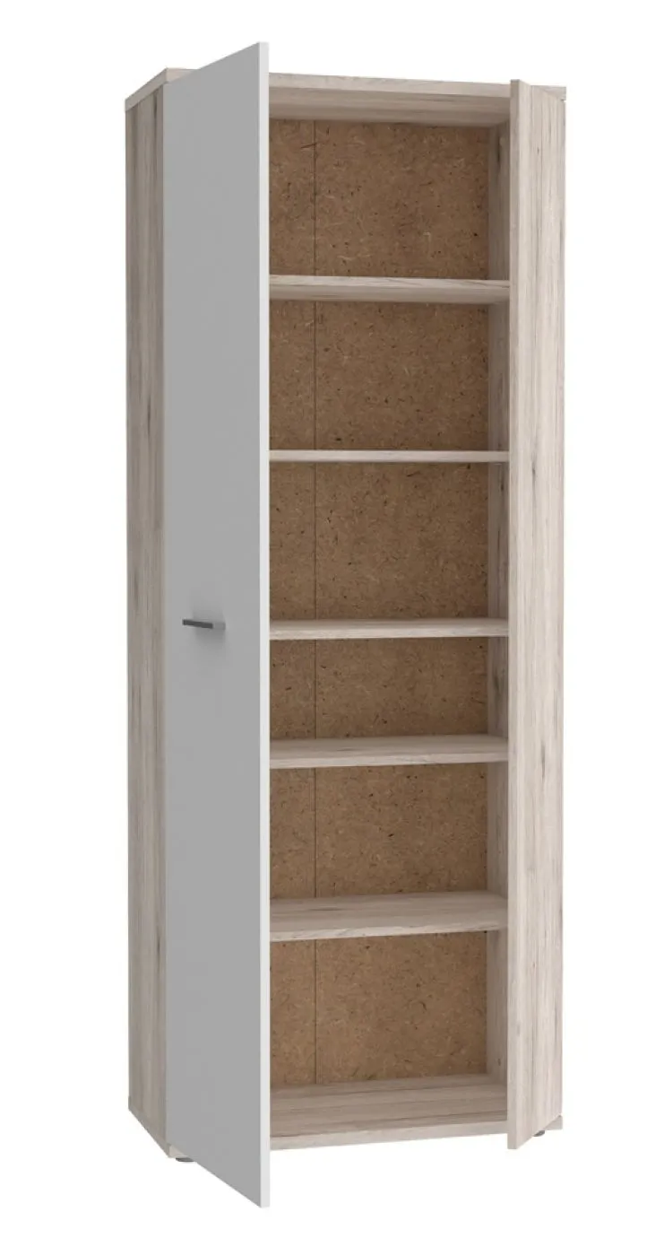 Schuhschrank Drehtürenschrank Net106 | 2-türig | weiß / Sandeiche