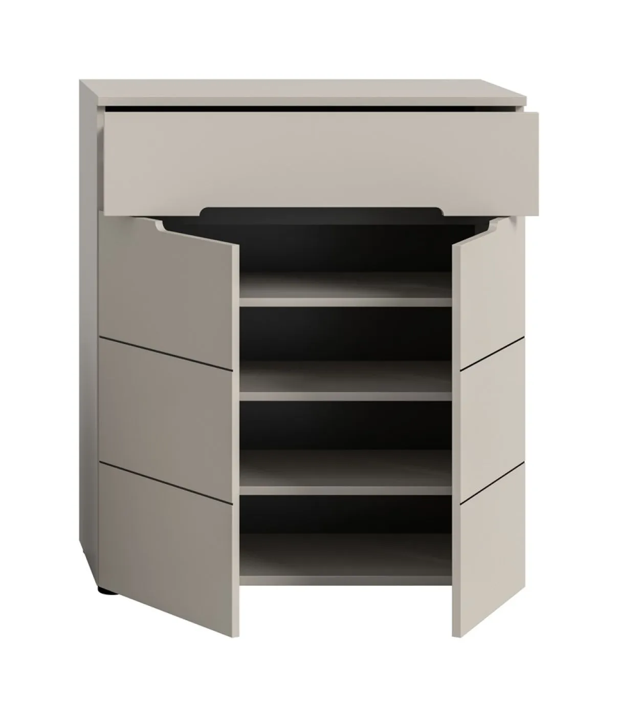Schuhschrank | Kommode Canu | Kaschmir / Basalt grau