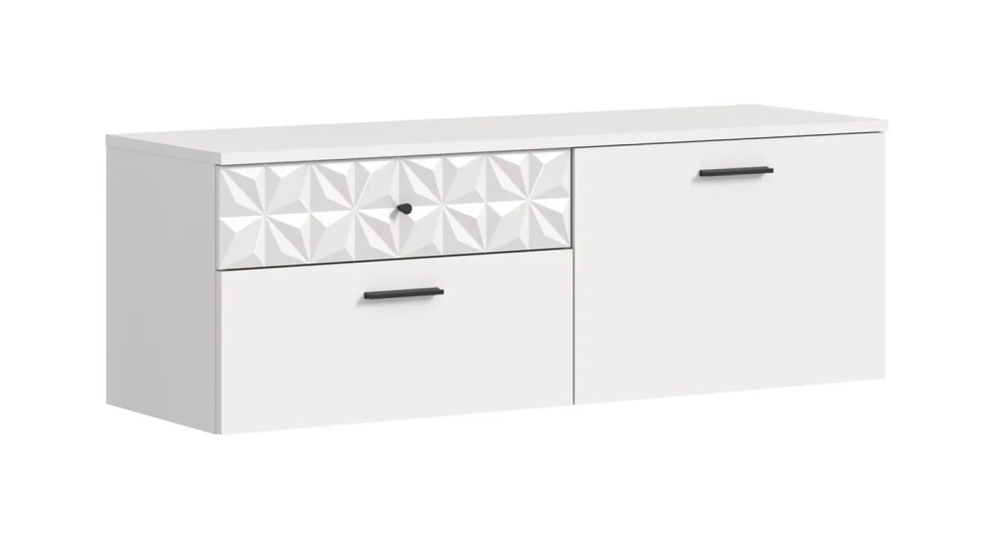 Schuhschrank Prisma | weiß / weiß Hochglanz