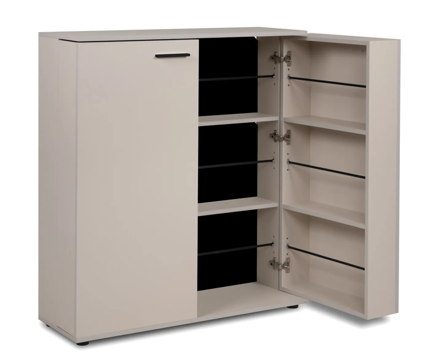 Schuhschrank Satos | Samt | 100 cm x 110 cm x 34 cm