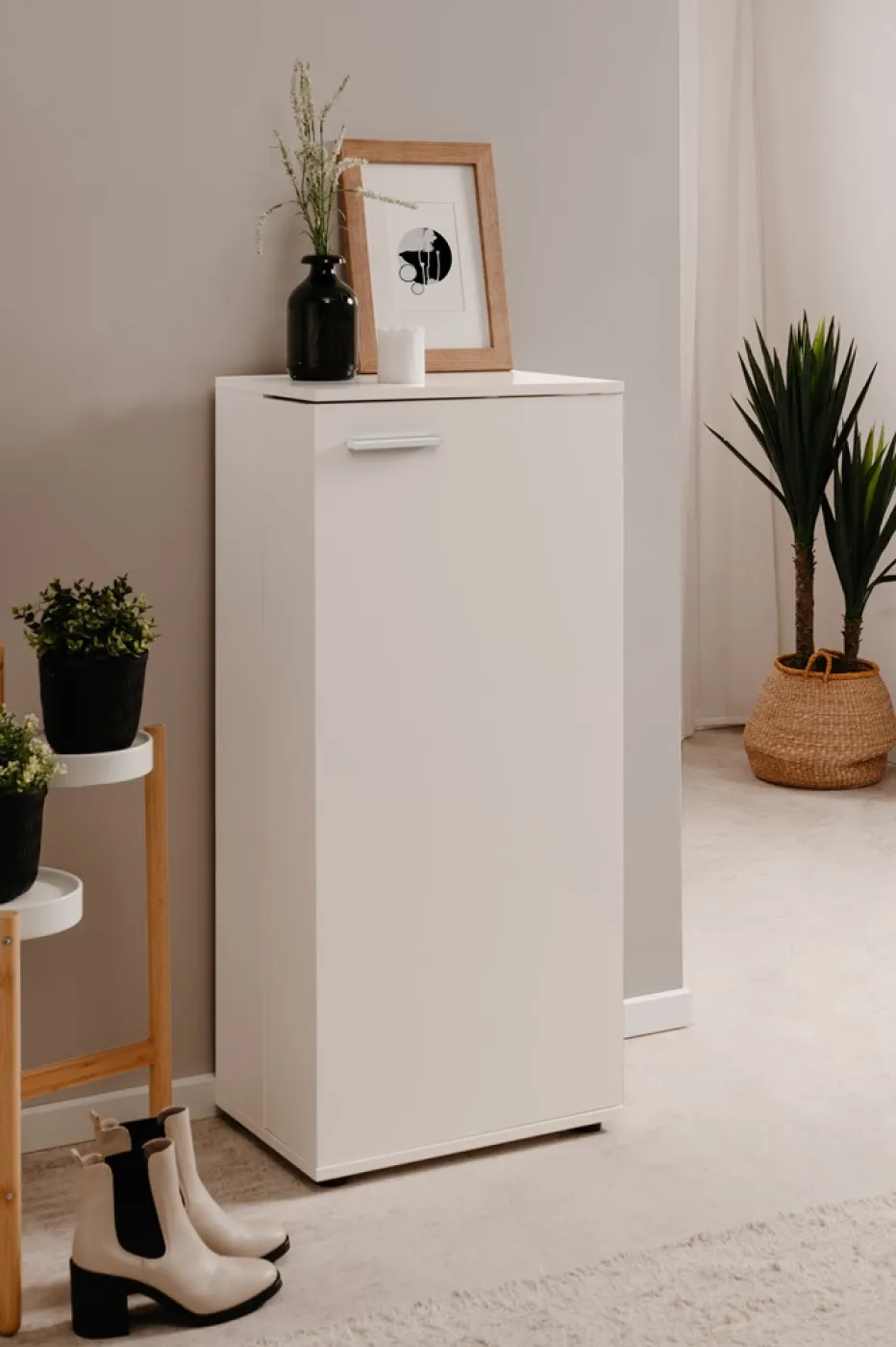 Schuhschrank Satos | weiß | 50 cm x 110 cm x 34 cm