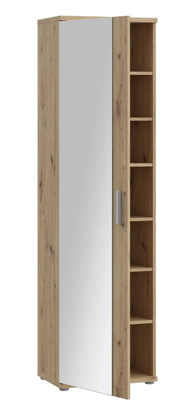 Schuhschrank Schrank Net106 mit Spiegel | Artisan Eiche