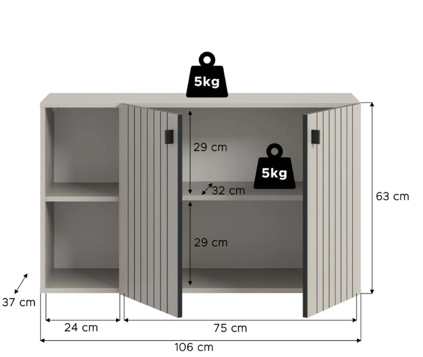 Schuhschrank Station | hängend | Kaschmir