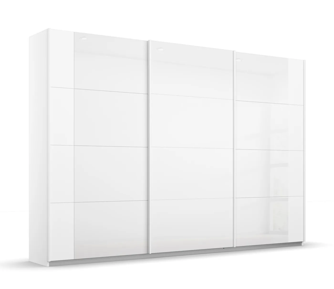 Schwebetürenschrank Artemis | mit Glastüren | alpinweiß / weiß | verschiedene größen