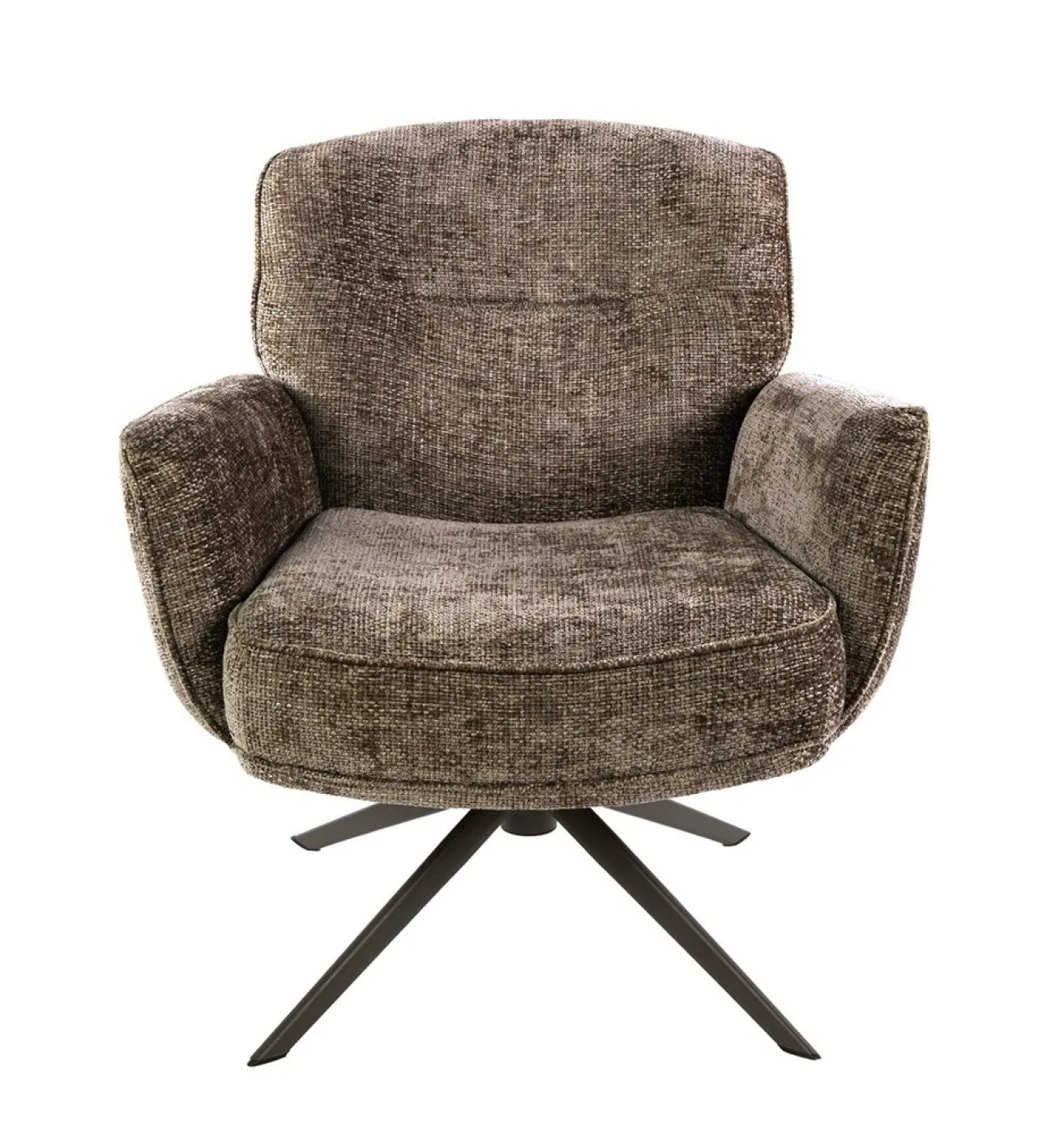 Sessel Duba | drehbar | Hoven-Stoff | champagne-braun
