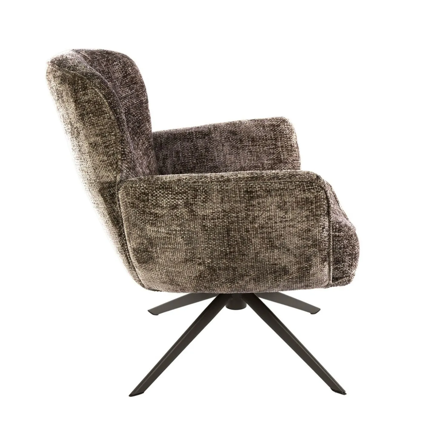 Sessel Duba | drehbar | Hoven-Stoff | champagne-braun