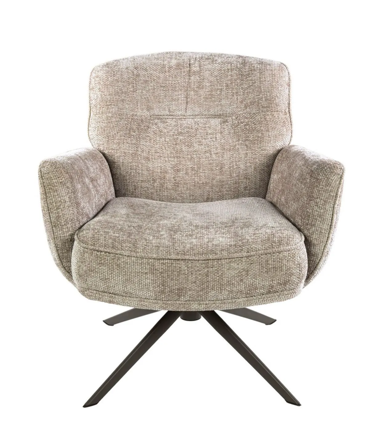Sessel Duba | drehbar | Hoven-Stoff | sand-braun