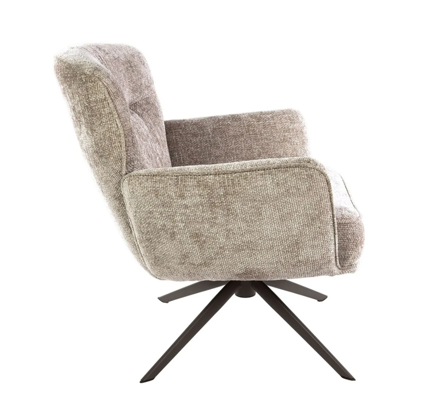 Sessel Duba | drehbar | Hoven-Stoff | sand-braun